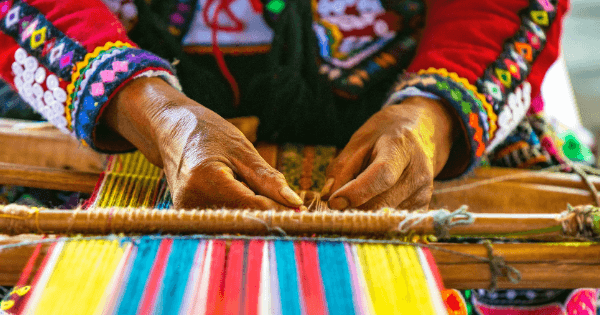 Traditional textile weaving in Cusco