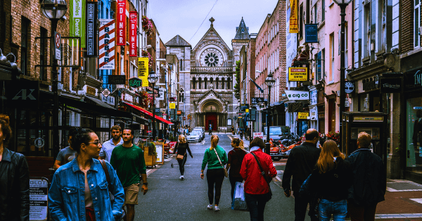 People walking in Dublin