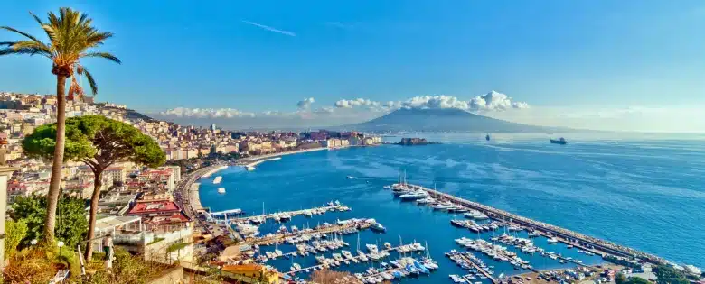 Vista de la bahía de Nápoles
