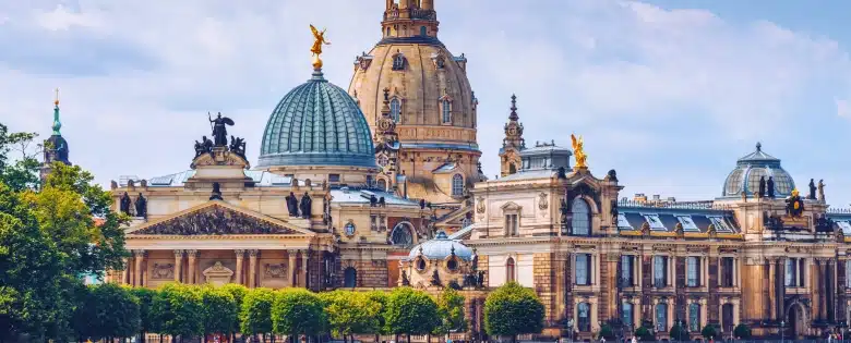 La antigua ciudad de Dresde, Alemania. Centro histórico y cultural de Europa.
