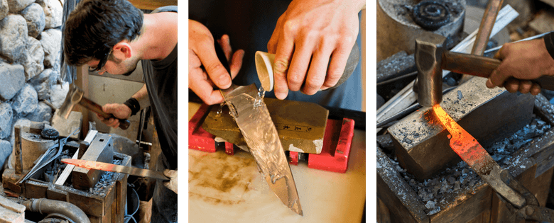 Forging a Japanese knife in Kyoto